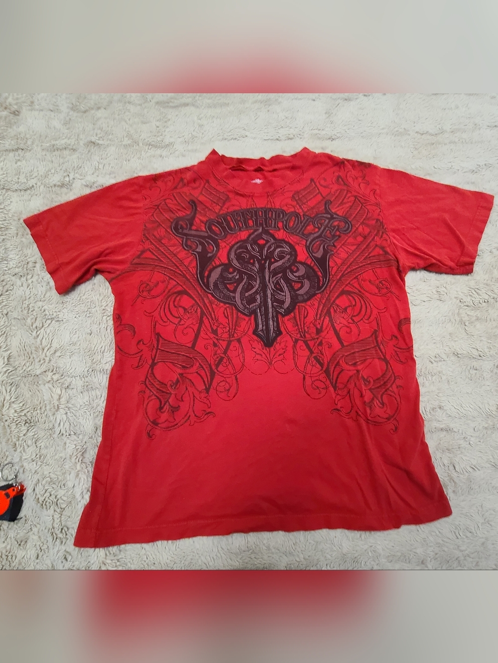 Rare South Pole Short-Sleeve Graphic Tee with Cross And Wing Print Size Large